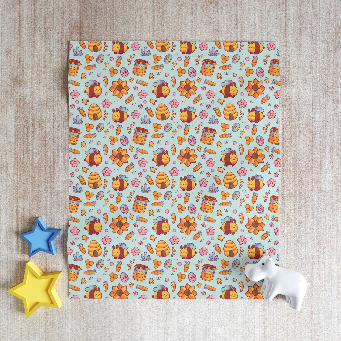 Bee Bunnies Throw Blanket
