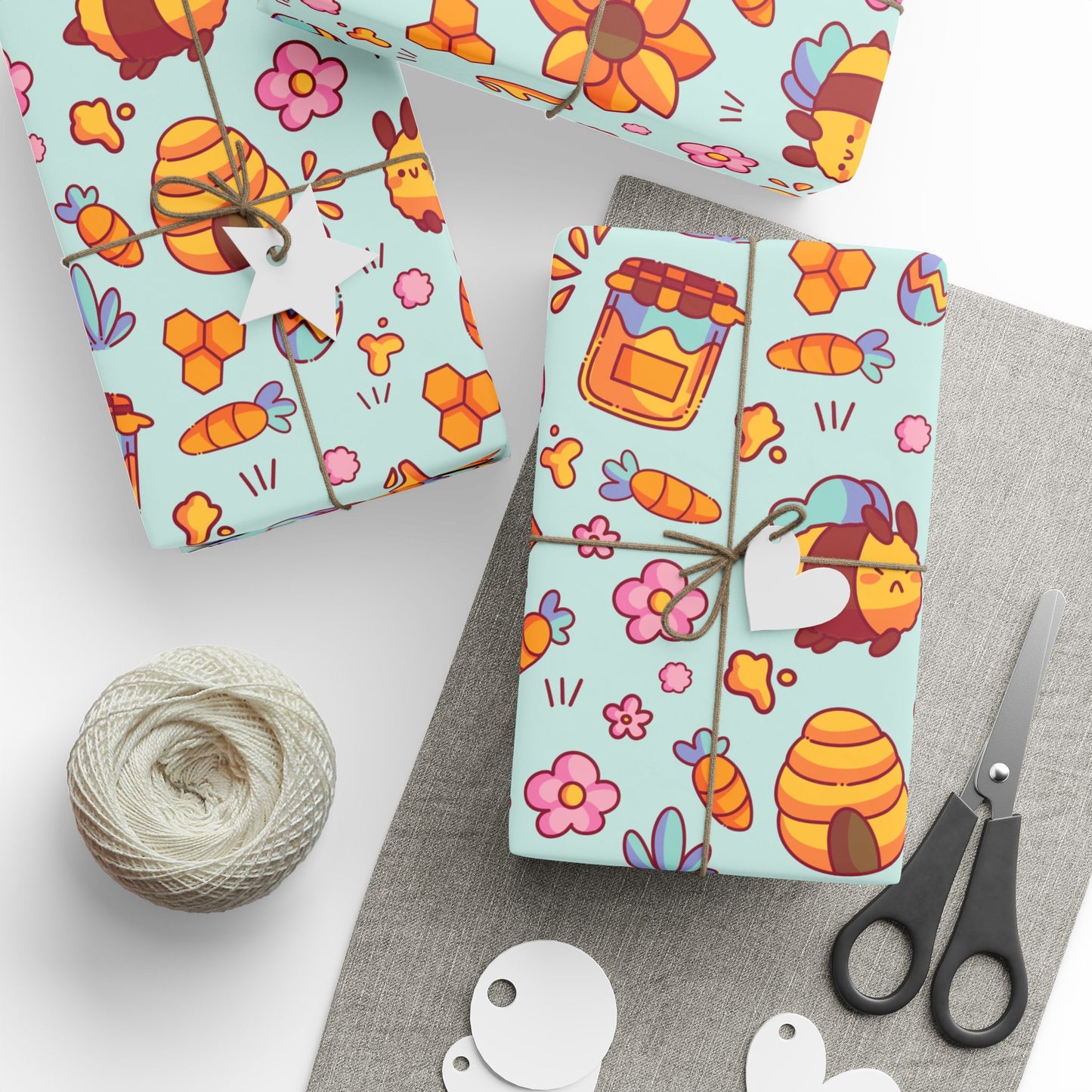 Bee Bunnies Gift Wrapping Paper