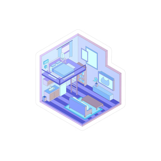 Isometric Room | Kiss-Cut Sticker
