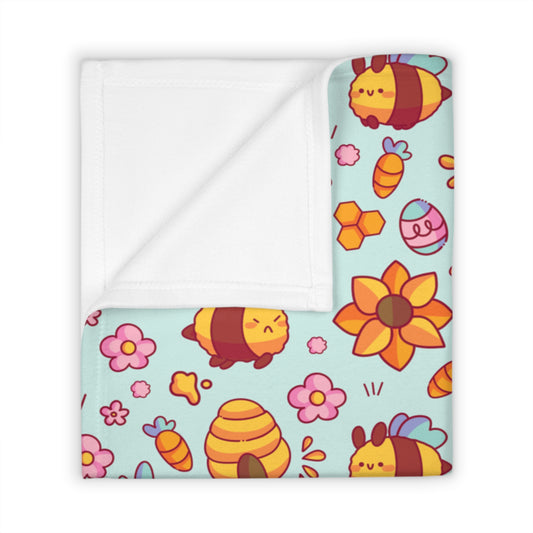 Bee Bunnies Throw Blanket