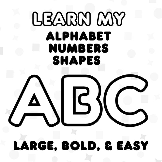[DIGITAL] Learn My Alphabet, Numbers & Shapes Coloring Book